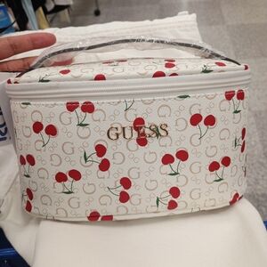 GUESS Cherry Print Cosmetic Bag